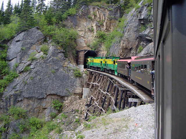 going into a tunnel